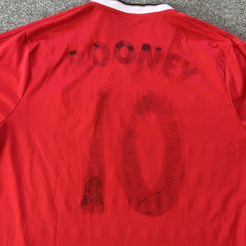 Manchester United Jersey Rooney #10 Adidas Mens‎ M Red Home Soccer Shirt